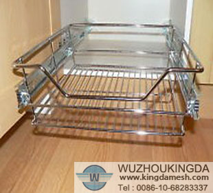 Wire baskets for kitchen cupboards