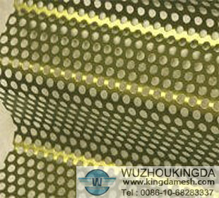 Perforated corrugated metal panel