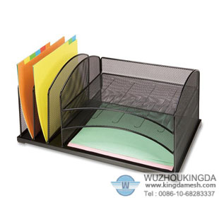 Metal mesh file holder