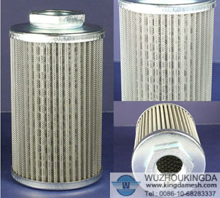 Pleated stainless mesh filter element