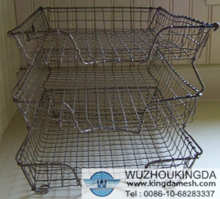 Wire letter basket