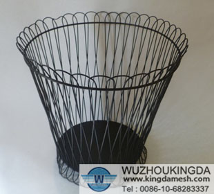 Tall wire basket