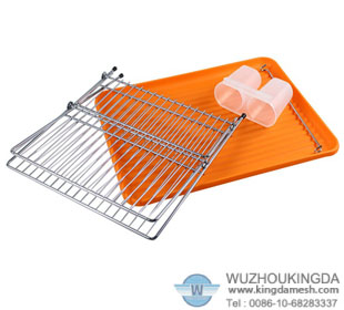 Stainless steel folding dish rack