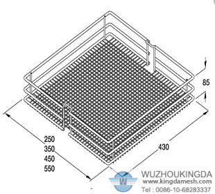 Wire mesh kitchen storage basket