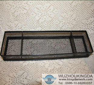 Metal mesh pen holder tray