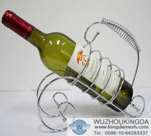 Stainless steel hanging wine rack