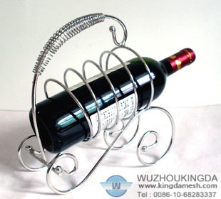 Stainless steel hanging wine rack