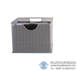 Silver mesh storage box