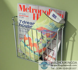 Stainless steel bathroom magazine rack