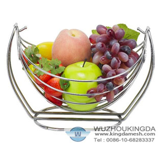 Metal wire mesh fruit basket