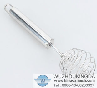 Wire mesh egg whisk