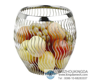 Chrome wire fruit basket