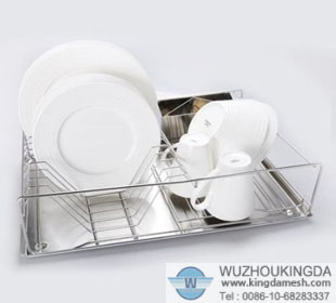 Stainless steel dish drainer