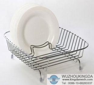 Large stainless steel dish drainer