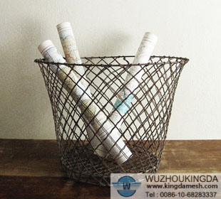 Wire waste baskets