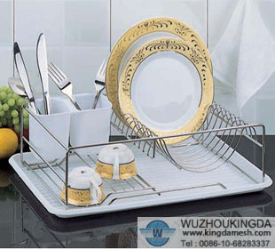 Wire mesh dish rack