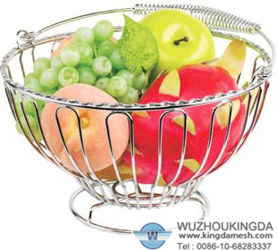 Metal wire fruit basket