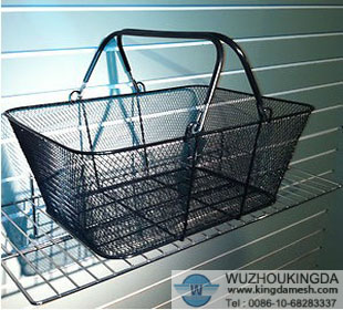 Metal mesh shopping basket