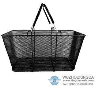 Metal mesh shopping basket