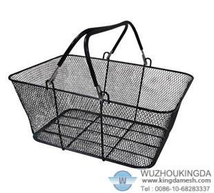 Metal mesh shopping basket