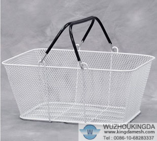 Metal mesh shopping basket