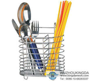 Stainless steel wire cutlery rack