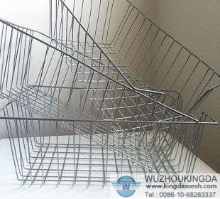 Wire file tray basket