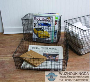 Wire magazine basket