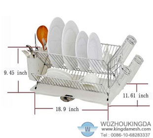 Folding dish drainer rack