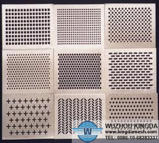 Decorative perforated sheet metal panels