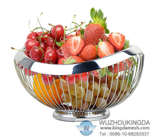 Stainless wire fruit basket