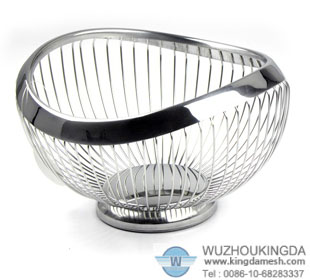 Stainless wire fruit basket