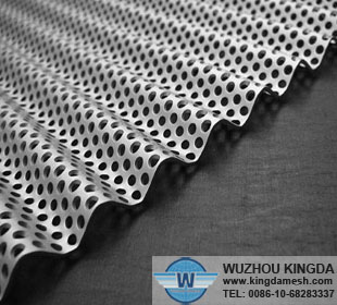 Corrugated perforated aluminum