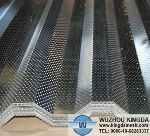 Corrugated perforated aluminum