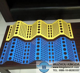 Corrugated perforated PVC sheet