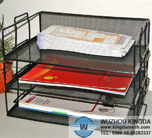 Black mesh file organizer