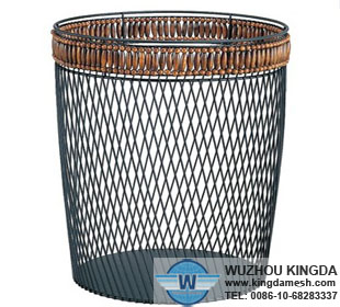 Round wire trash basket