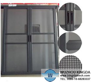 Stainless weave screen door