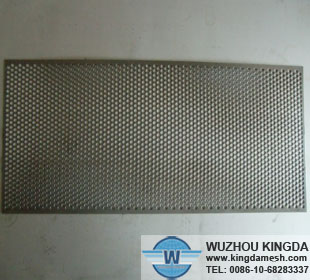Metal plate with holes