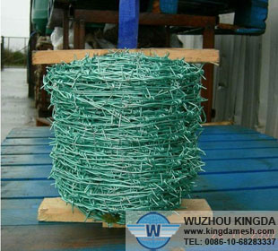 PVC coated barbed iron wire