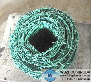 PVC coated barbed iron wire