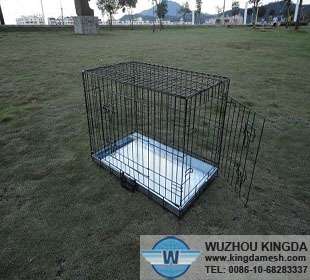 Metal wire dog cage