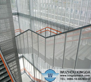 Perforated metal railing