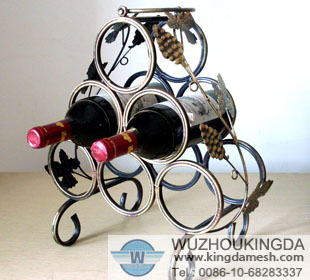 Wire wine bottle rack