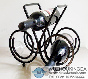 Wire wine bottle rack