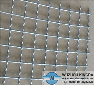 Galvanized crimped square wire netting