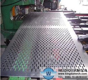 Rectangular perforated metal panel