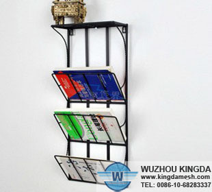 Wire magazine rack wall