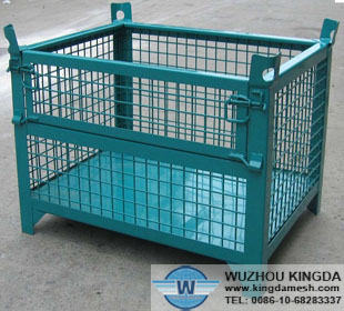 Wire mesh pallet cage