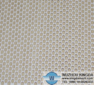 White perforated metal mesh